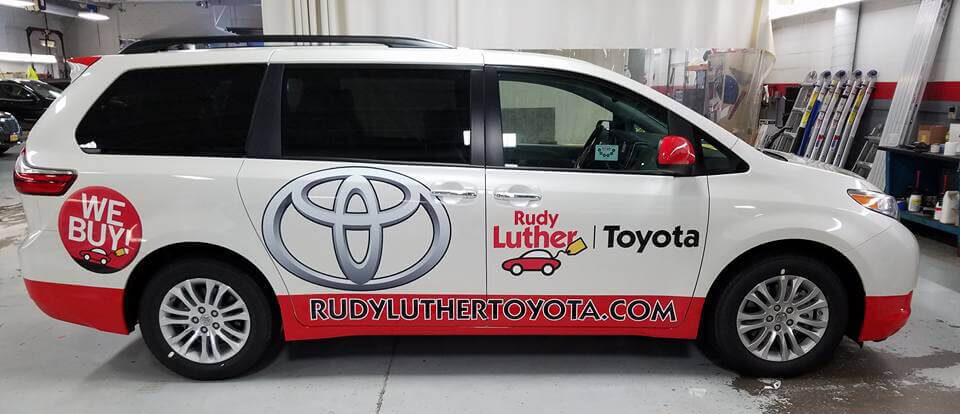 Rudy Luther Toyota Vehicle Vinyl Wrap
